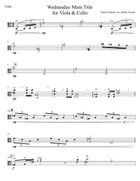 Wednesday Main Title Theme String Duet scores gallery preview page 4