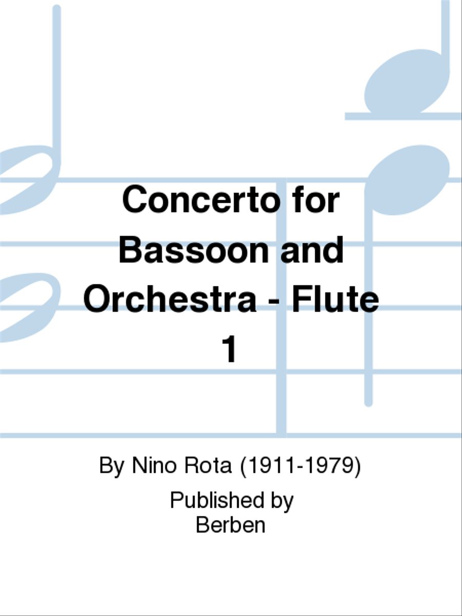 Concerto for Bassoon and Orchestra - Flute 1 Flute scores gallery preview page 1