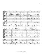 Angels We Have Heard On High, for Three Flutes and Harp Woodwind Trio scores gallery preview page 5