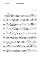 Silent Night - Cello Duet and Piano. With Parts. String Duet scores gallery preview page 6