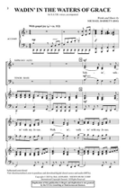 Wadin' in the Waters of Grace 4-Part scores gallery preview page 3