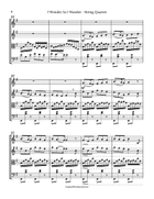 I Wonder As I Wander String Quartet scores gallery preview page 4