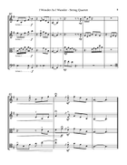 I Wonder As I Wander String Quartet scores gallery preview page 5