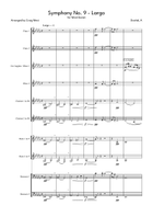 Symphony No. 9 - Largo Woodwind Quintet scores gallery preview page 3