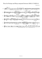 Piece for Strings and Harp composed between 2020.3.17-2020.4.4 (A3 Complete score and B4 Parts) Full Orchestra scores gallery preview page 5