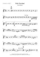 Feliz Navidad Clarinet Quartet scores gallery preview page 3