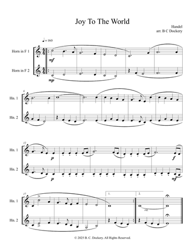 Joy to the World (French Horn Duet)