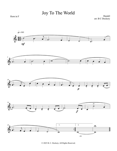 Joy to the World (French Horn Solo)