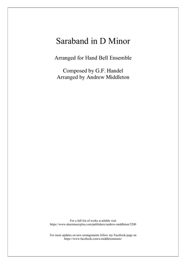 Saraband & Variations for Handbell Ensemble
