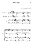Silent Night - S. Sax., T. Sax. and Piano. With Parts.