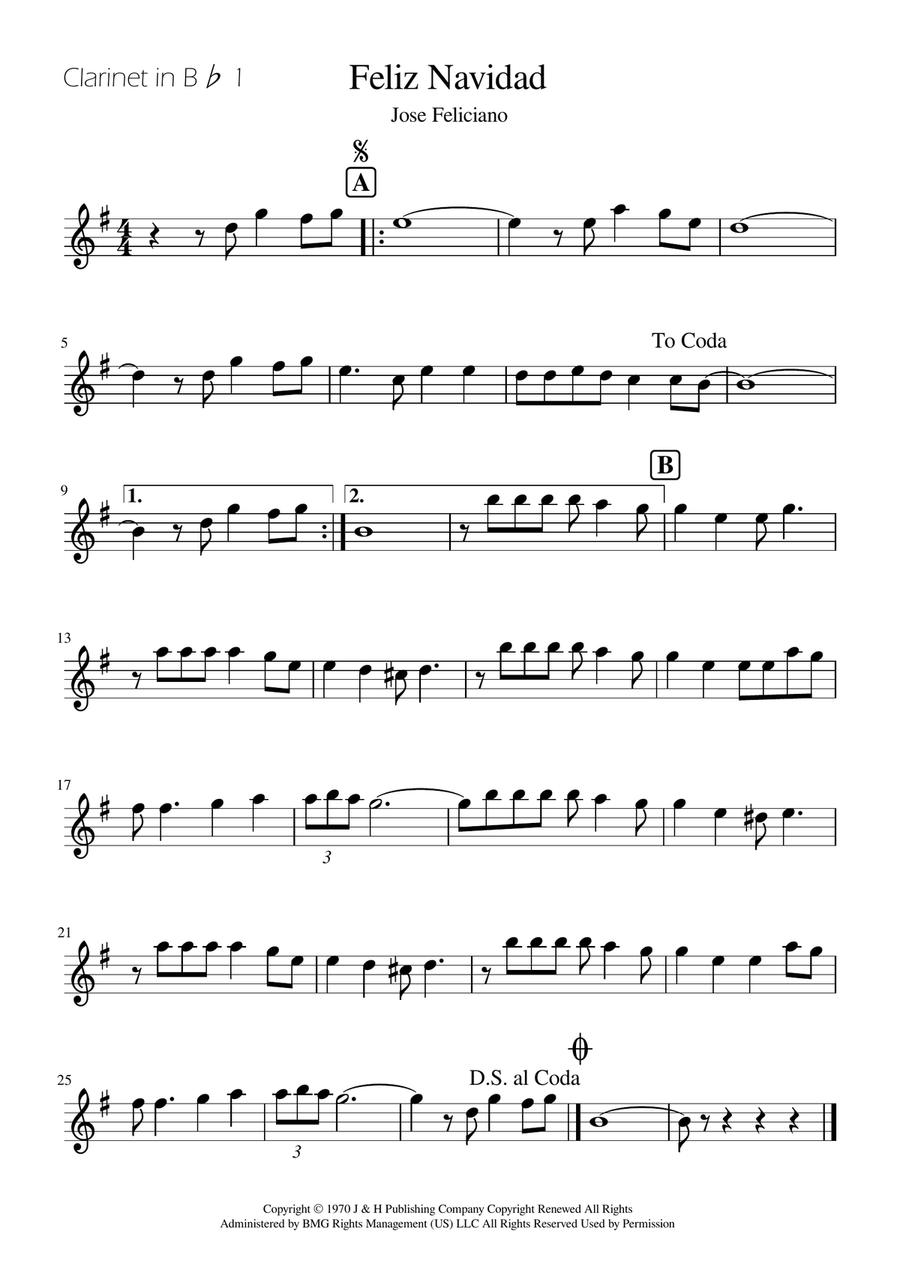 Feliz Navidad by Clay Walker Clarinet Trio - Digital Sheet Music page 3
