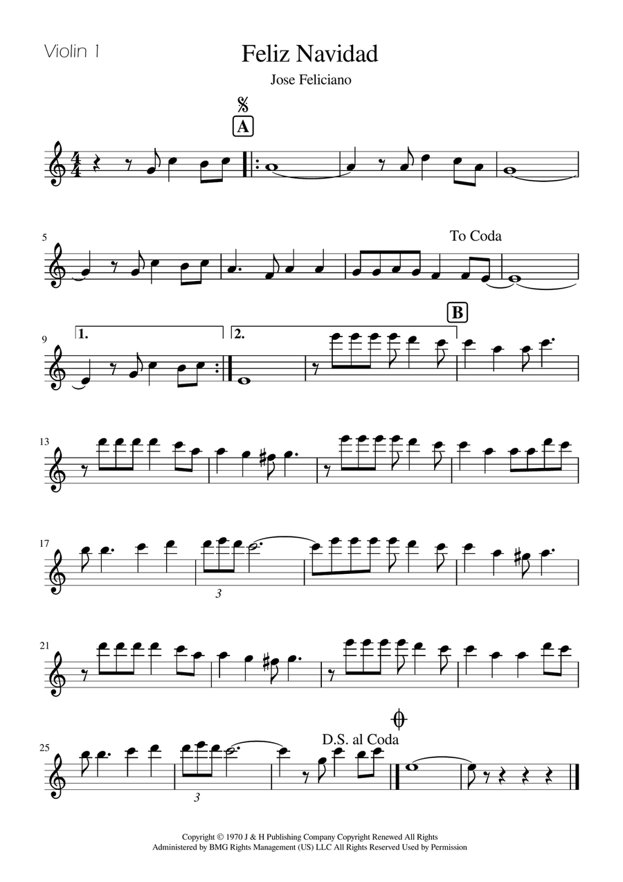 Feliz Navidad by Clay Walker String Trio - Digital Sheet Music page 3