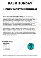 Henry DUNHAM | Palm Sunday Op. 24, No. 1 | for String Quintet String Orchestra scores gallery preview page 3