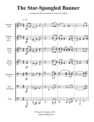 Guthrie: The Star-Spangled Banner for Brass Ensemble