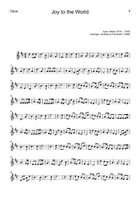 Joy to the World - Oboe, Cello and Piano. With Parts. Small Ensemble scores gallery preview page 5