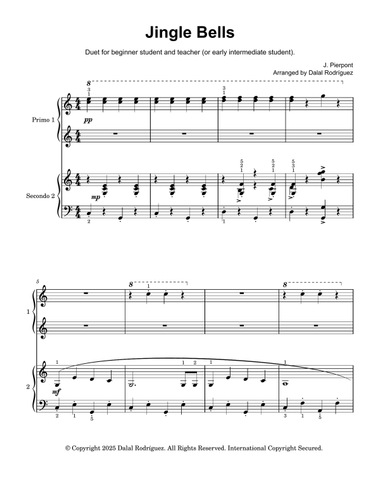 Jingle Bells Piano Duet