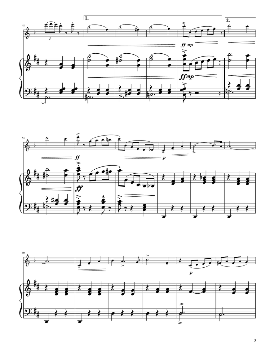 Waltz of the Flowers - The Nutcracker - Clarinet in A Solo w/Piano by Peter Ilyich Tchaikovsky A Clarinet - Digital Sheet Music page 3