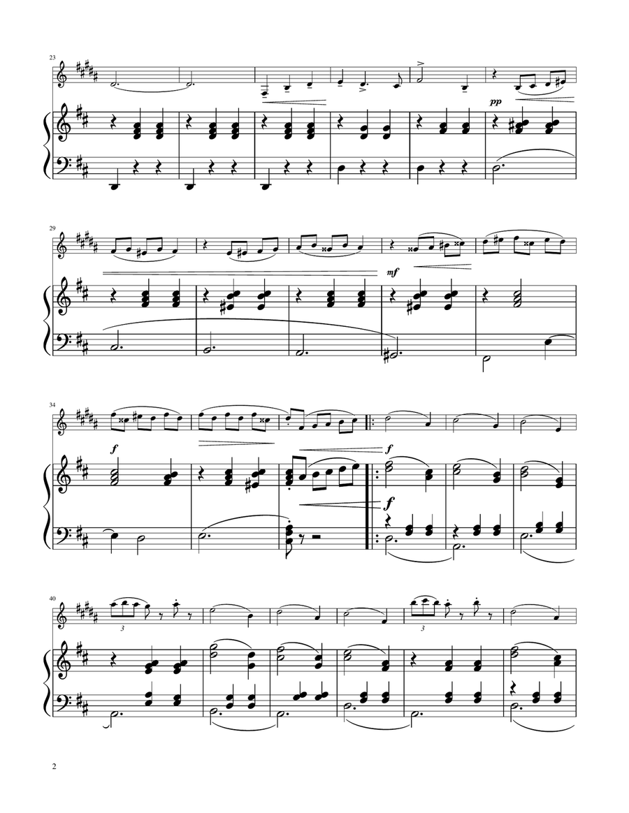 Waltz of the Flowers - The Nutcracker - Clarinet in Eb Solo w/Piano by Peter Ilyich Tchaikovsky E-Flat Clarinet - Digital Sheet Music page 2