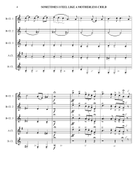 SOMETIMES I FEEL LIKE A MOTHERLESS CHILD - Clarinet Quintet/Choir - Adv. Intermediate Level Clarinet Quintet scores gallery preview page 4