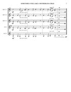 SOMETIMES I FEEL LIKE A MOTHERLESS CHILD - Clarinet Quintet/Choir - Adv. Intermediate Level Clarinet Quintet scores gallery preview page 5