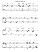In The Hall of the Mountain King for Piano Easy Piano scores gallery preview page 5