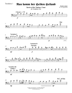 Savior of the Nations, Come for Trombone Trio Trombone Trio scores gallery preview page 3