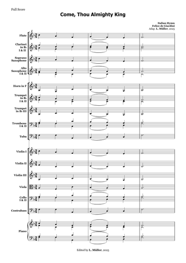 Come, Thou Almighty King - for Beginner Orchestra