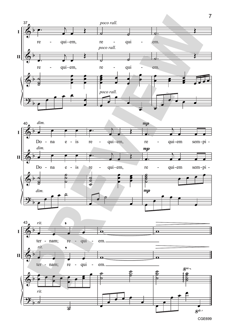 Pie Jesu (Two-part) by Ruth Elaine Schram 2-Part - Sheet Music page 5