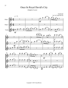 Two Flutes and Violin for Christmas, Book 3 (12 Arrangements) Small Ensemble scores gallery preview page 4