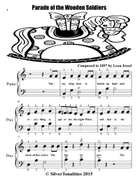Parade of the Wooden Soldiers Easy Piano Sheet Music Combo A Cappella scores gallery preview page 3