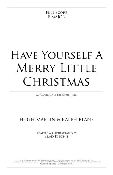 Have Yourself A Merry Little Christmas