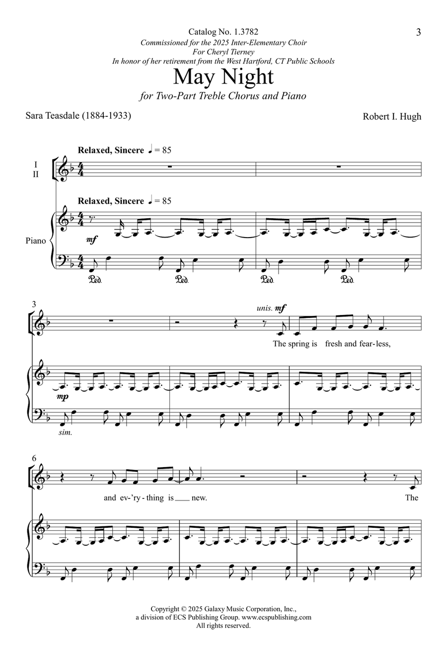 May Night (Choral Score) 2-Part - Digital Sheet Music page 3
