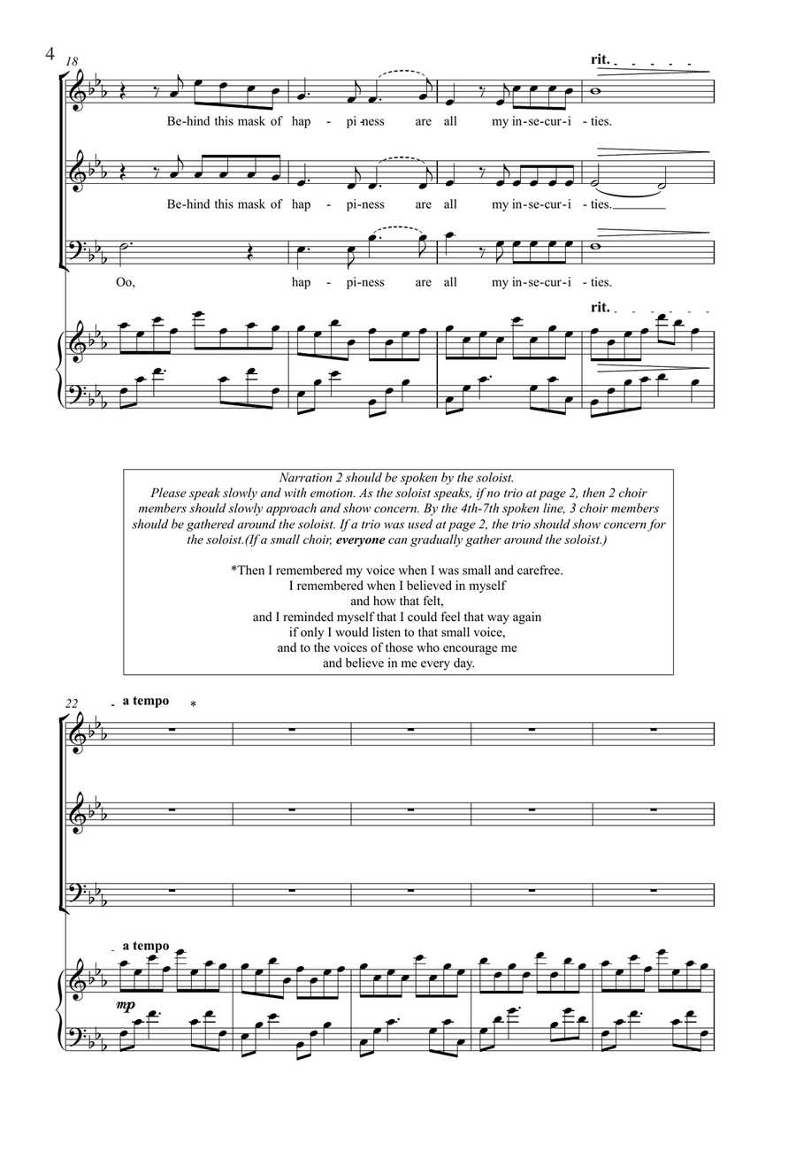 You Are Not Alone 3-Part - Digital Sheet Music page 4