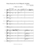 Piano Sonata No. 9 in D Major, K. 311/284c Full Orchestra scores gallery preview page 3