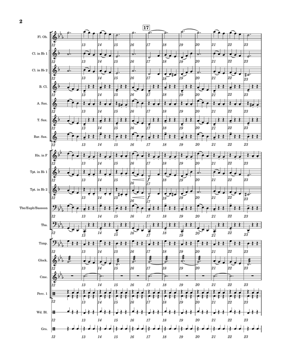 Autumn Moon Waltz Concert Band - Digital Sheet Music page 2