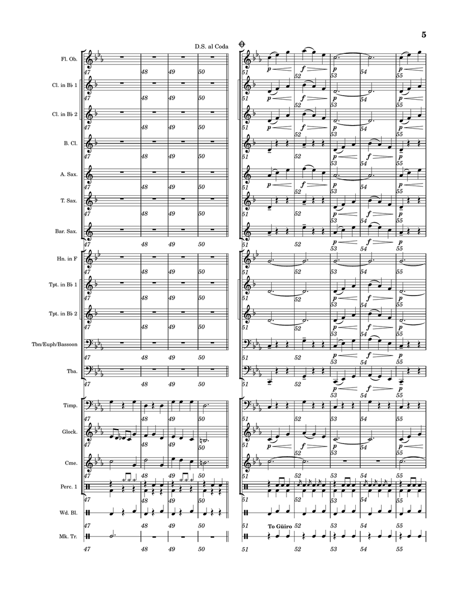 Autumn Moon Waltz Concert Band - Digital Sheet Music page 5