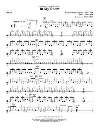 In My Room (arr. Kirby Shaw) - Drums