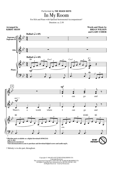 In My Room (arr. Kirby Shaw)