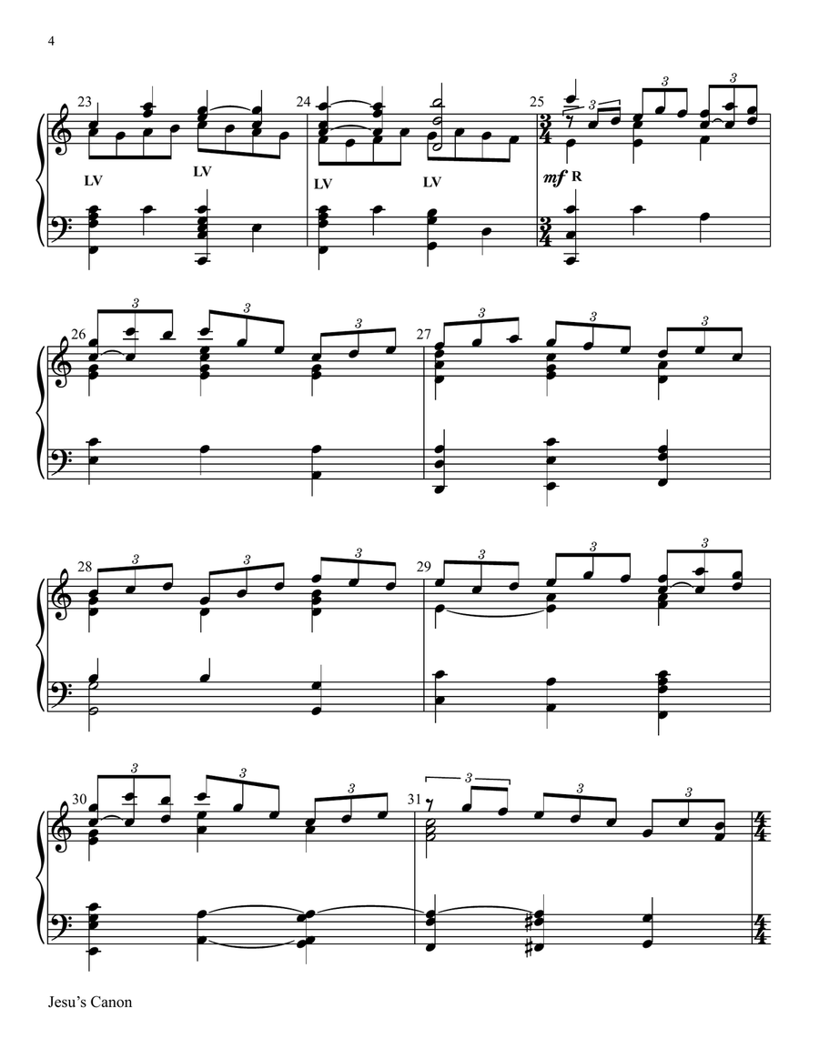 Jesu's Canon 5-Octaves - Digital Sheet Music page 4