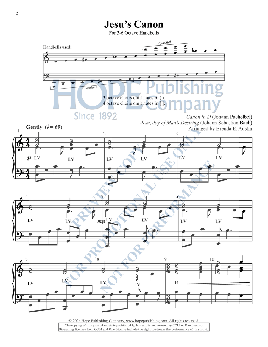 Jesu's Canon 5-Octaves - Sheet Music page 3