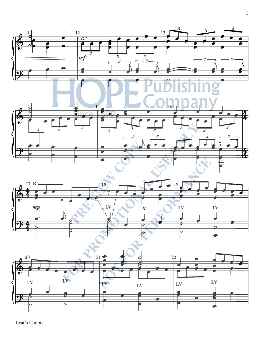 Jesu's Canon 5-Octaves - Sheet Music page 4