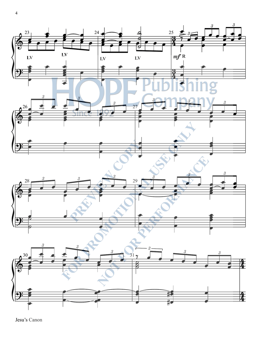 Jesu's Canon 5-Octaves - Sheet Music page 5