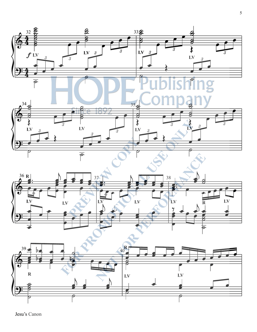 Jesu's Canon 5-Octaves - Sheet Music page 6