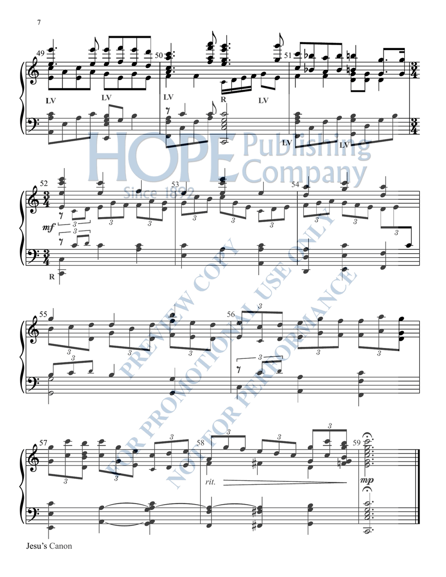 Jesu's Canon 5-Octaves - Sheet Music page 8