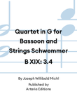 Quartet in G for Bassoon and Strings Schwemmer B XIX: 3.4
