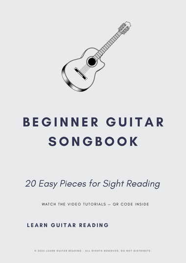 Beginner Guitar SongBook - 20 Easy Songs for Sight Reading