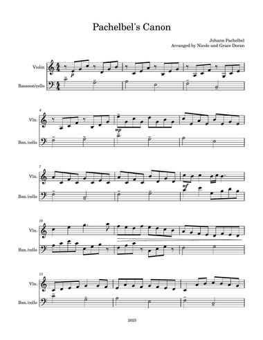 Pachelbel Canon Duo