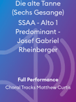 Die alte Tanne (Sechs Gesange) SSAA - Alto 1 Predominant - Josef Gabriel Rheinberger