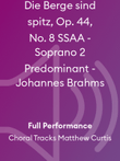Die Berge sind spitz, Op. 44, No. 8 SSAA - Soprano 2 Predominant - Johannes Brahms