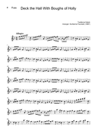 Deck the Hall - Flute, T. Sax. & Piano (With Parts) Small Ensemble scores gallery preview page 6